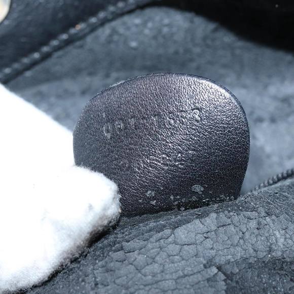 GUCCI Bamboo Shoulder Bag Leather 2way Black Auth 70623 - Picture 12 of 16